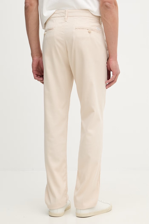 Îmbrăcăminte Guess pantaloni bărbați cu bumbac PAOLO M6GB14.W2023 bej