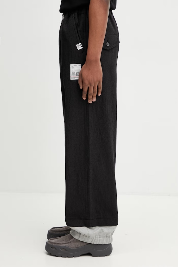 Maison MIHARA YASUHIRO pantaloni de lână pentru bărbați J16PT132 negru SS26