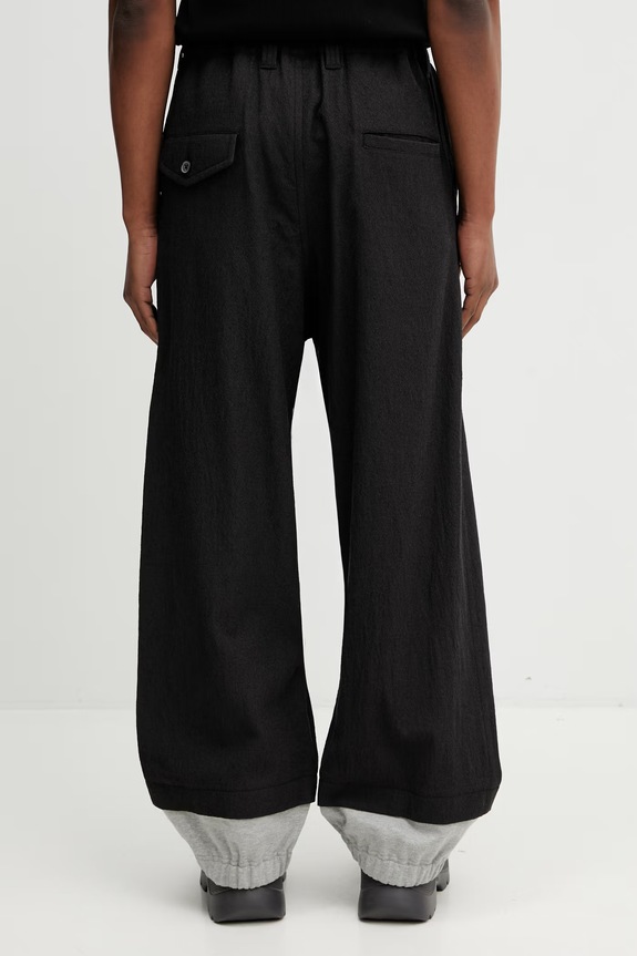 Îmbrăcăminte Maison MIHARA YASUHIRO pantaloni de lână pentru bărbați J16PT132 negru