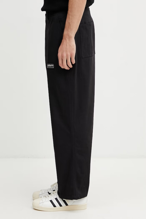 adidas Originals x SPZL pantaloni din bumbac pentru bărbați negru KR4616
