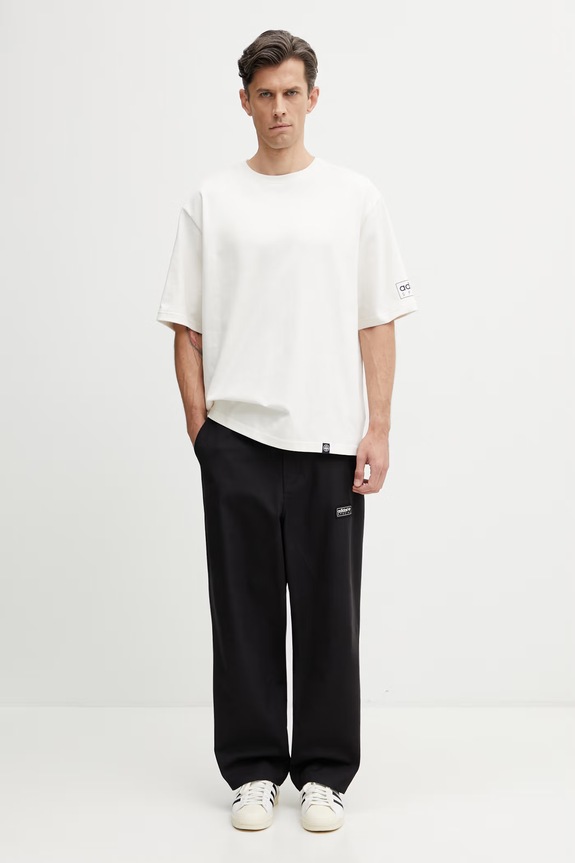 adidas Originals x SPZL pantaloni din bumbac pentru bărbați KR4616 negru