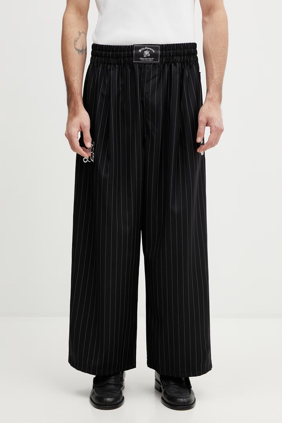 adidas Originals x Willy Chavarria pantaloni pentru bărbați cu amestec de lână merino KR8688 negru SS26