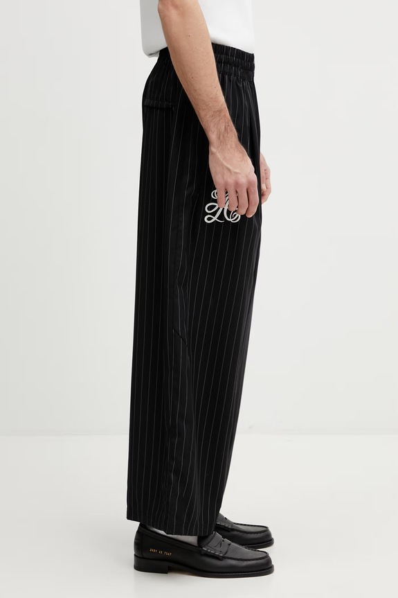 adidas Originals x Willy Chavarria pantaloni pentru bărbați cu amestec de lână merino negru KR8688