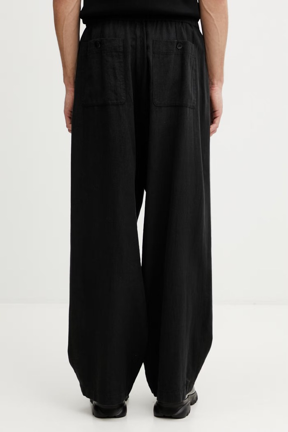 Oblečenie Undercover PANTS nohavice s prímesou ľanu pánske UP1F4502 čierna
