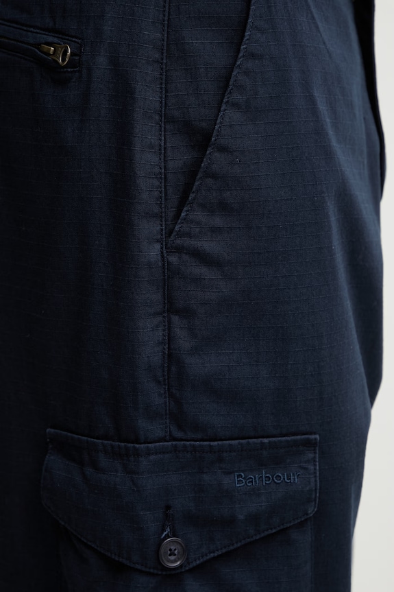 Barbour MTR0796NY91 spodnie bawełniane męskie MTR0796NY91 granatowy