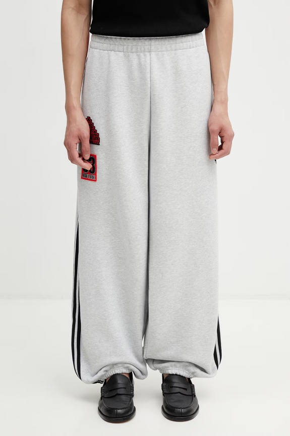 adidas Originals x Willy Chavarria pantaloni de trening cu bumbac pentru bărbați KV2249 gri SS26