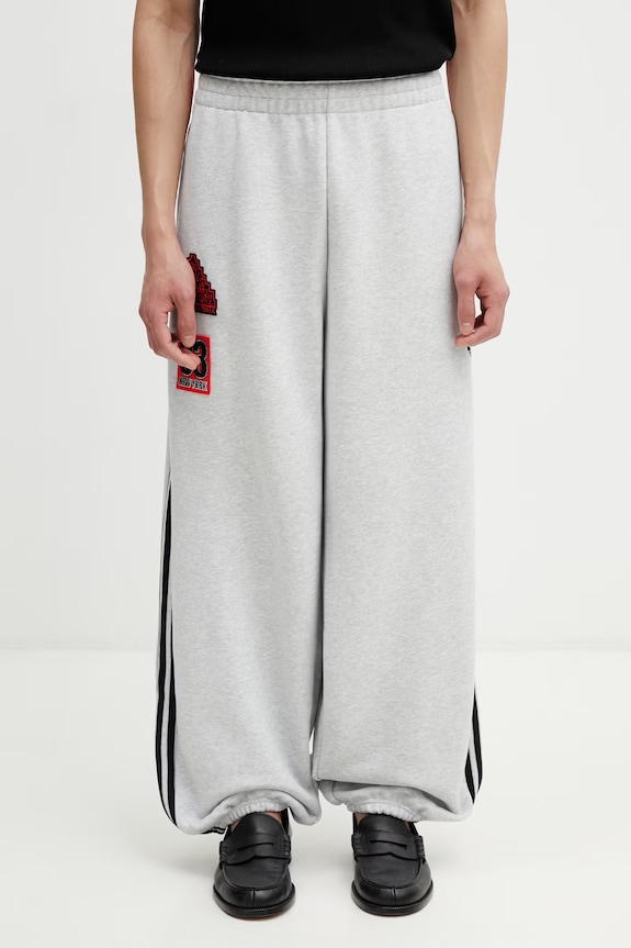adidas Originals x Willy Chavarria pantaloni de trening cu bumbac pentru bărbați KV2249 gri SS26