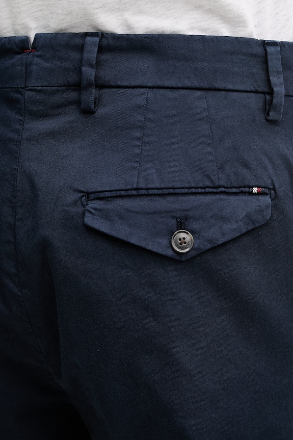 Tommy Hilfiger regular fit kalhoty pánské bavlněné s elastanem námořnická modř MW0MW42714