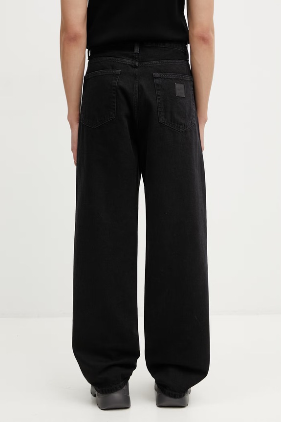 Îmbrăcăminte Carhartt WIP Aaron Pant pantaloni din bumbac pentru bărbați I036728.8906 negru