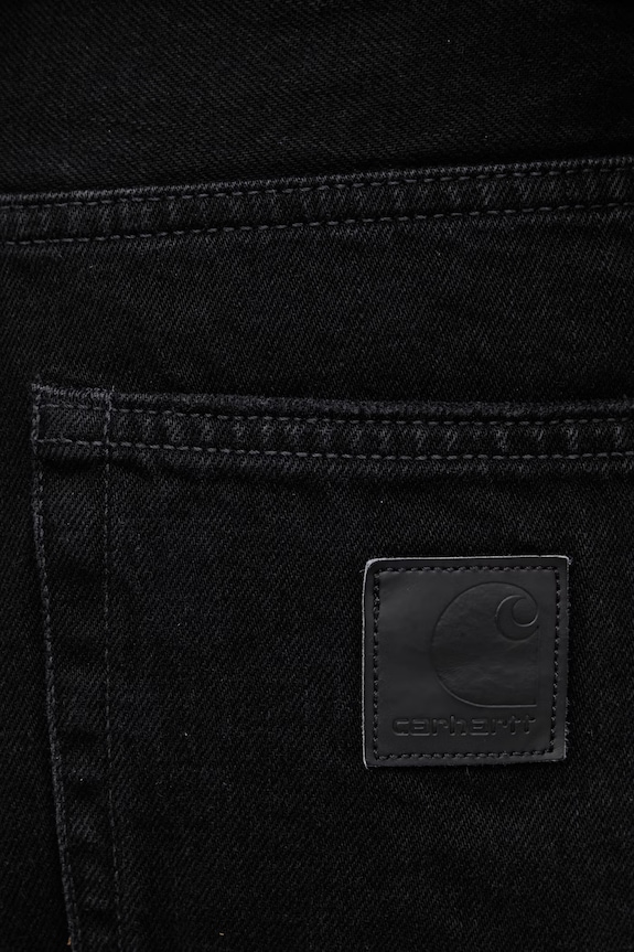Carhartt WIP Aaron Pant pantaloni din bumbac pentru bărbați negru I036728.8906