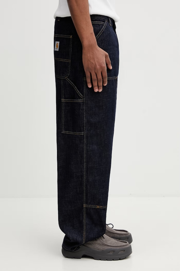 Carhartt WIP OG Double Knee Pant blugi loose pentru bărbați bleumarin I036733.102