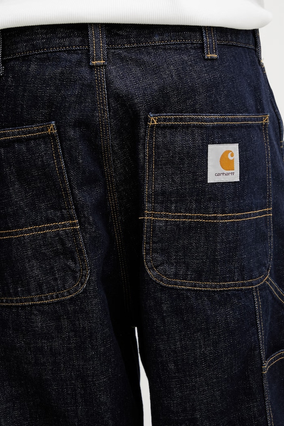 Carhartt WIP OG Double Knee Pant blugi loose pentru bărbați I036733.102 bleumarin