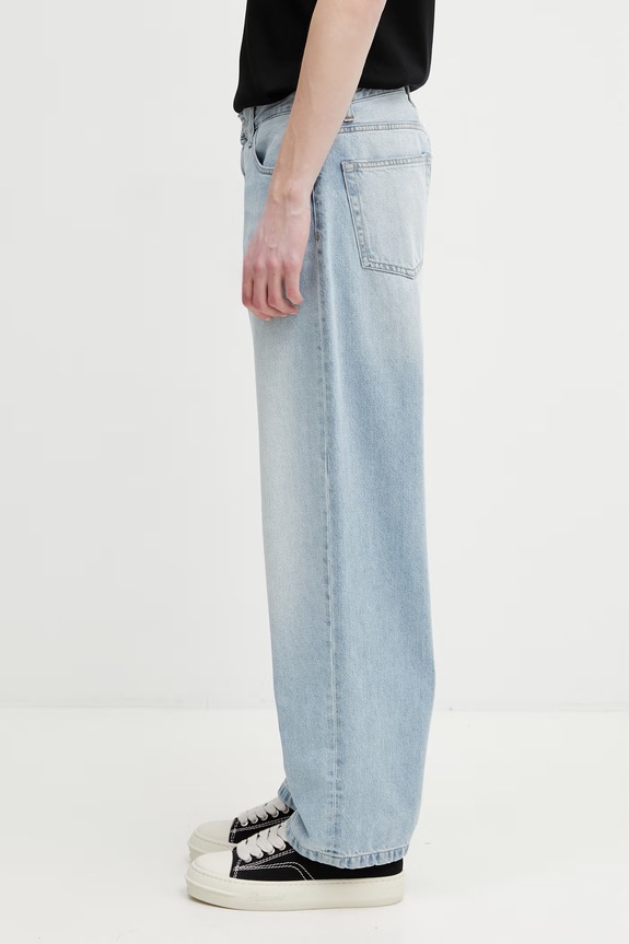 Carhartt WIP Landon Pant blugi relaxed fit pentru bărbați I030468.01WU albastru SS26