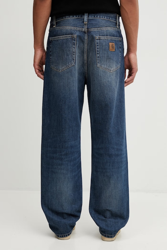 Odzież Carhartt WIP Aaron Pant jeansy tapered męskie I036728.014L niebieski