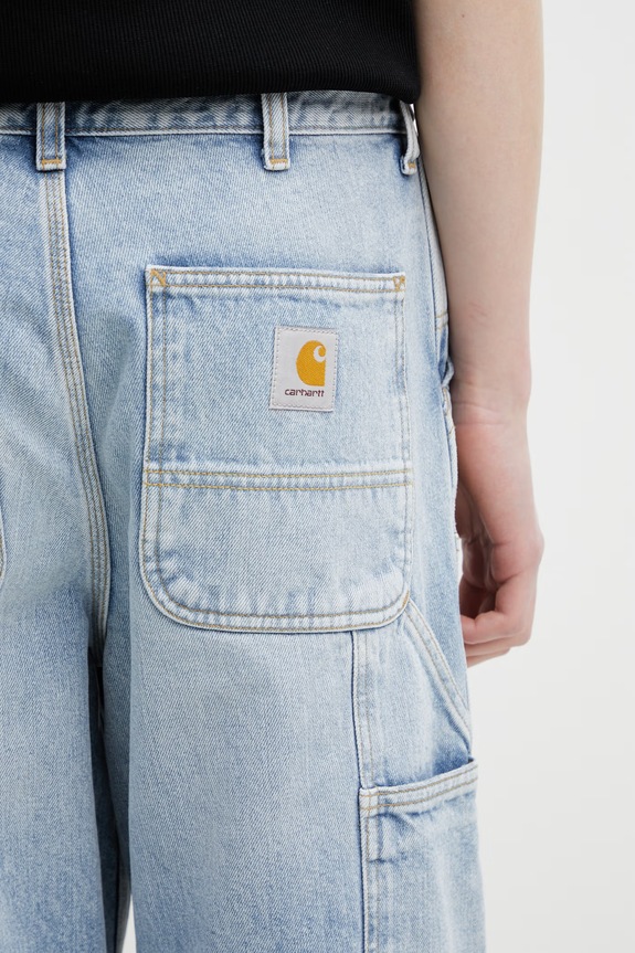 Carhartt WIP Double Knee Pant blugi relaxed fit pentru bărbați albastru I032699.01WU