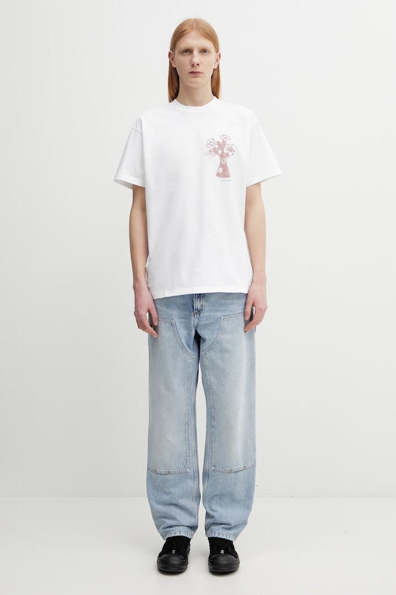 Carhartt WIP Double Knee Pant blugi relaxed fit pentru bărbați I032699.01WU albastru