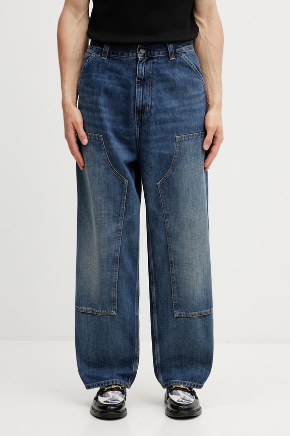 Carhartt WIP OG Double Knee Pant jeansy loose męskie niebieski I036733.014L
