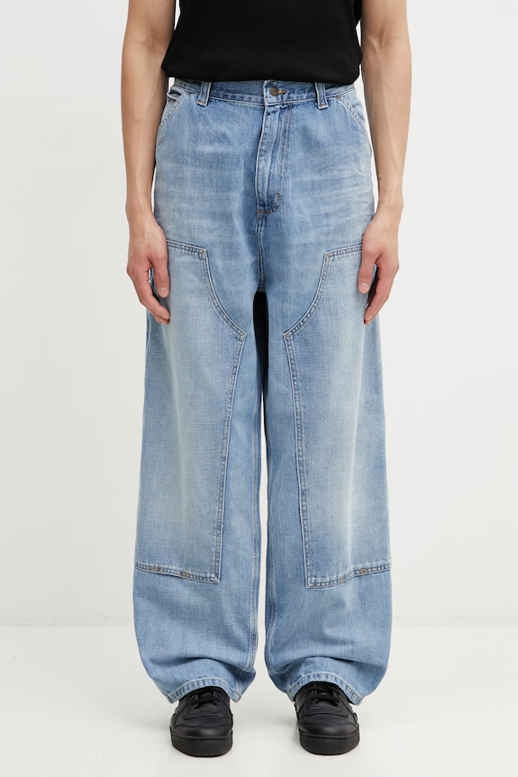 Carhartt WIP OG Double Knee Pant blugi relaxed fit pentru bărbați albastru I036733.01UR