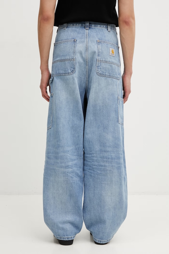 Îmbrăcăminte Carhartt WIP OG Double Knee Pant blugi relaxed fit pentru bărbați I036733.01UR albastru