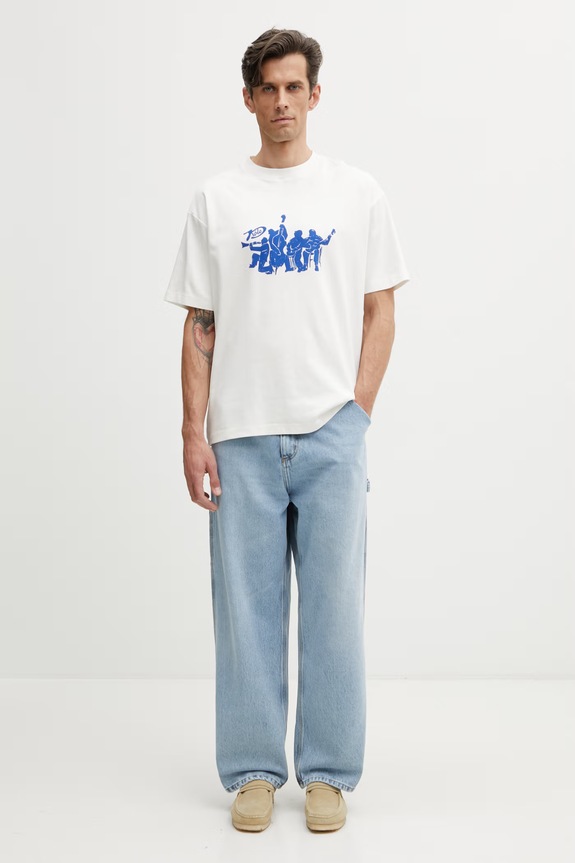 Carhartt WIP Belmont Pant jeans larghi da uomo I036591.01WU blu
