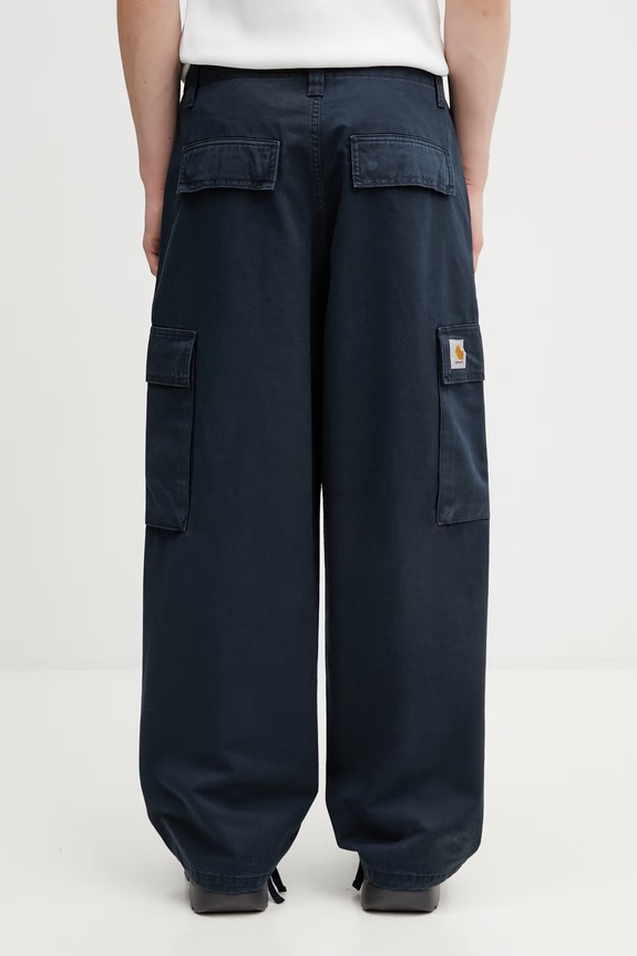 Odzież Carhartt WIP Kade Cargo Pant spodnie cargo bawełniane męskie I035585.3IW06 granatowy