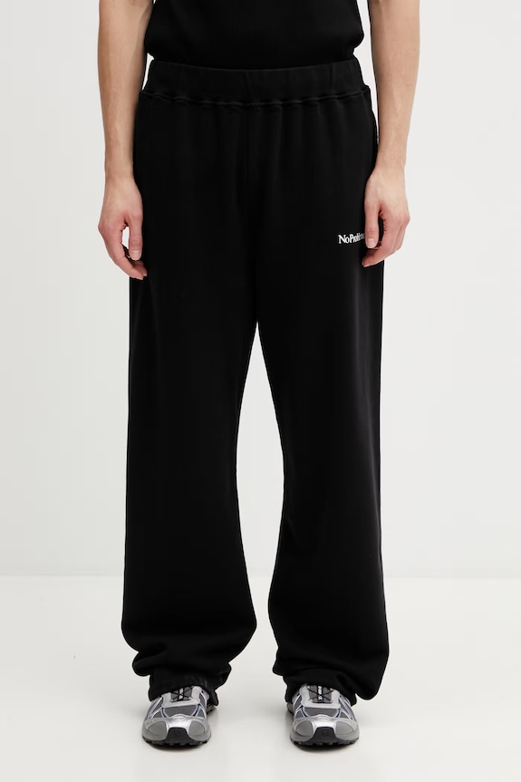 No Problemo Mini Problemo Straight pantaloni de trening din bumbac pentru bărbați negru NP3001005