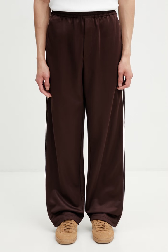adidas Originals x Wales Bonner pantaloni de trening cu bumbac pentru bărbați maro KR1060