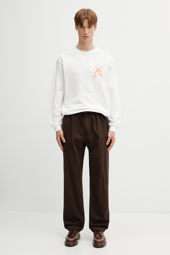 Gramicci Gramicci Pant pantaloni in cotone da uomo G102.OGT. marrone