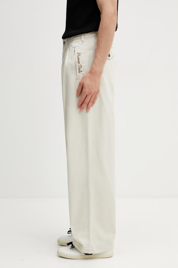 Human Made MENS WOVEN PANTS spodnie bawełniane męskie HM31PT017 beżowy SS26