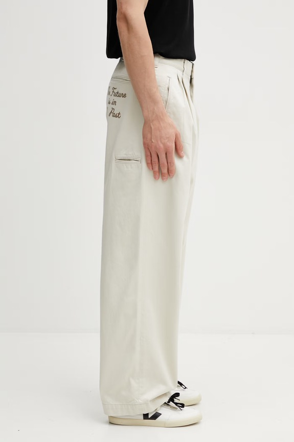 Human Made MENS WOVEN PANTS spodnie bawełniane męskie beżowy HM31PT017