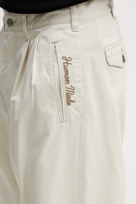 Human Made MENS WOVEN PANTS spodnie bawełniane męskie HM31PT017 beżowy