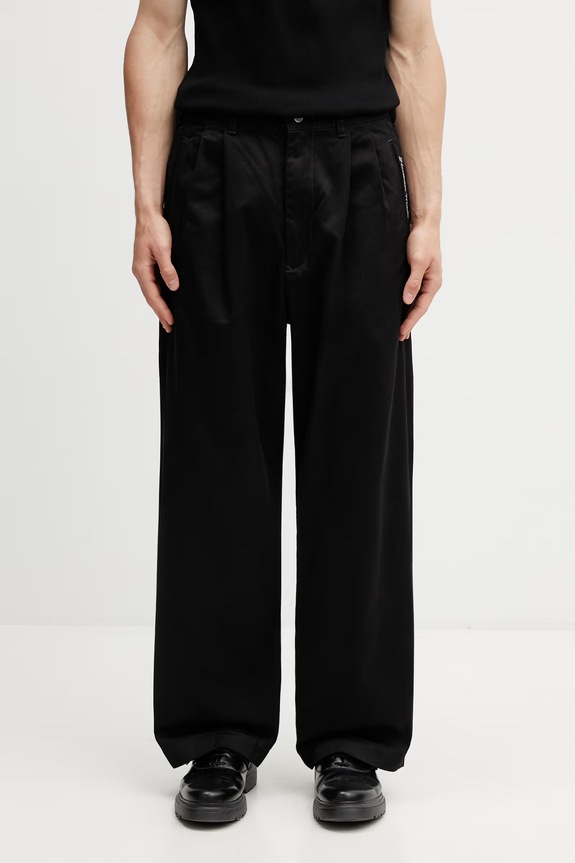 Human Made MENS WOVEN PANTS Men's cotton trousers black HM31PT017