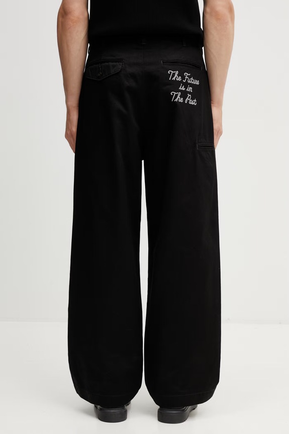 Clothing Human Made MENS WOVEN PANTS Men's cotton trousers HM31PT017 black