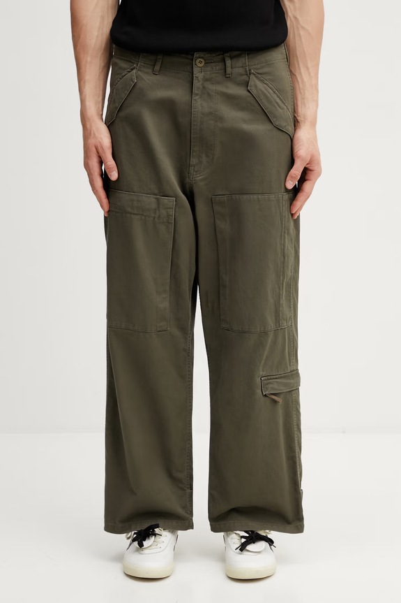 Human Made MENS WOVEN PANTS trousers cotton men's green HM31PT014