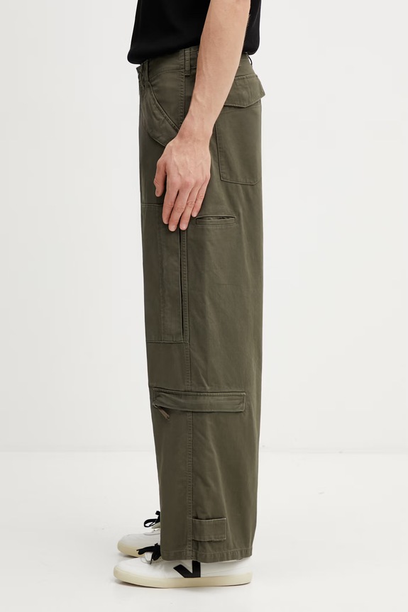 Human Made MENS WOVEN PANTS trousers cotton men's HM31PT014 green SS26
