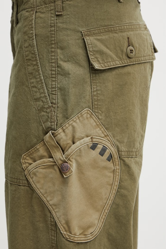 Human Made MENS WOVEN PANTS spodnie bawełniane męskie zielony HM31PT015