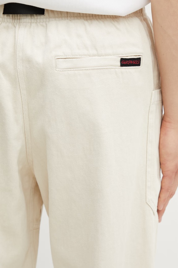 Gramicci HEMP RELAXED PANT pantaloni boyfriend in cotone da uomo beige G6SM.P005.