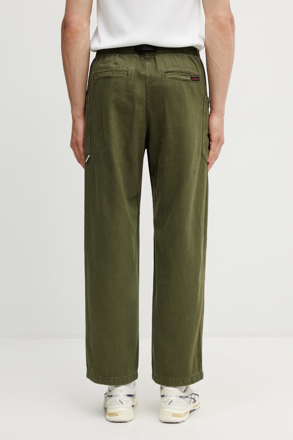 Abbigliamento Gramicci HEMP RELAXED PANT pantaloni boyfriend con cotone da uomo G6SM.P005. verde