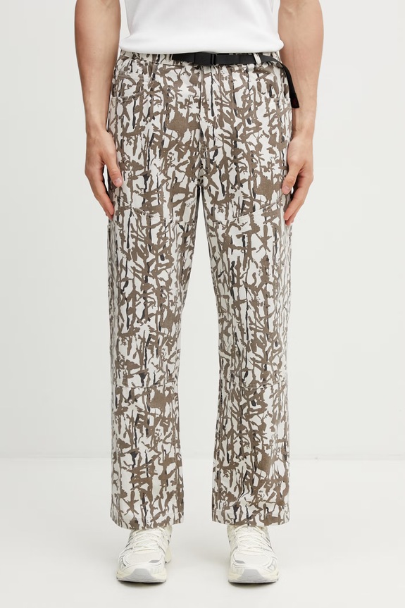 Gramicci TAOS CANVAS PANT wide leg hlače od pamuka za muškarce smeđa G6SM.P008.