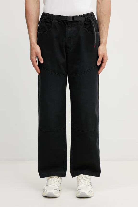 Gramicci TAOS CANVAS PANT wide leg hlače od pamuka za muškarce crna G6SM.P008.