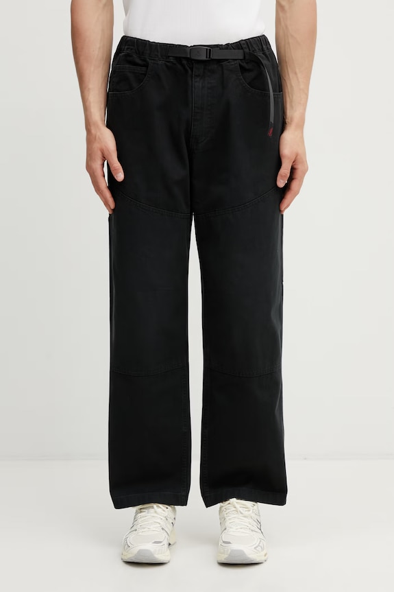 Gramicci TAOS CANVAS PANT wide leg hlače od pamuka za muškarce crna G6SM.P008.