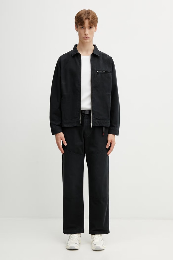 Gramicci TAOS CANVAS PANT wide leg hlače od pamuka za muškarce G6SM.P008. crna