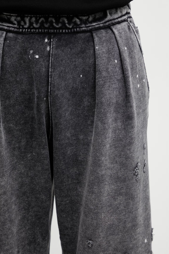 BEAMS spodnie dresowe z bawełną męskie szary 1124.3627.139