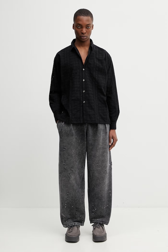 BEAMS spodnie dresowe z bawełną męskie 1124.3627.139 szary