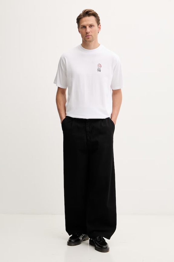 Kaotiko blugi relaxed fit pentru bărbați AS016.01.K002 negru SS26