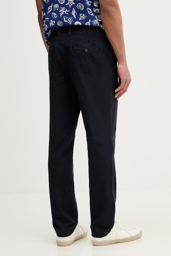 Oblečenie United Colors of Benetton nohavice chinos pánske bavlnené s elastanom 42D6UF062 tmavomodrá