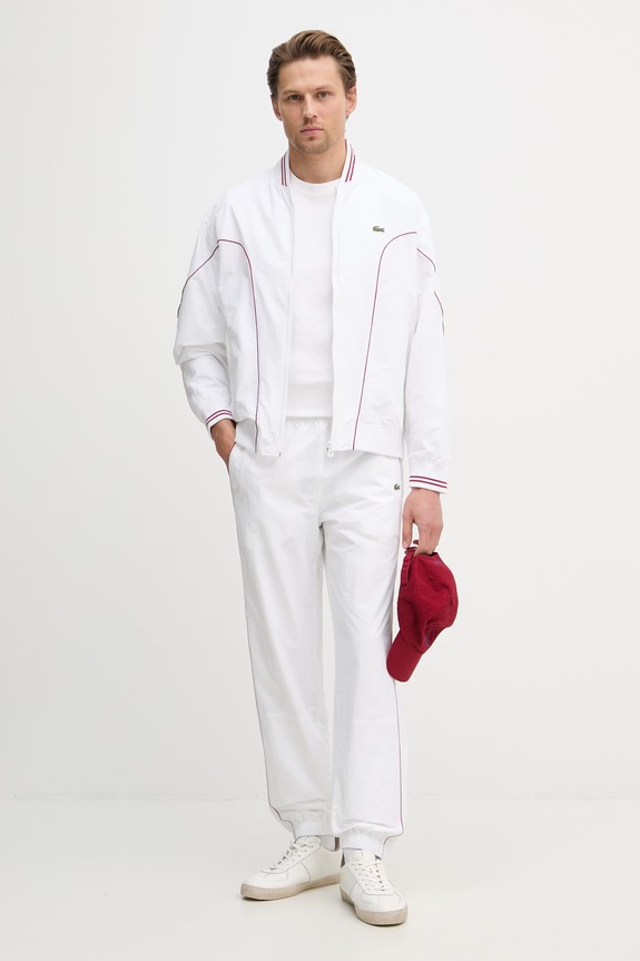 Lacoste spodnie dresowe męskie XH2757 biały SS26