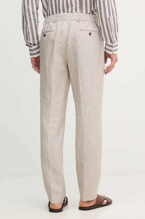 Ρούχα Michael Kors Παντελόνι ανδρικό λινό MK0SP01211 μπεζ