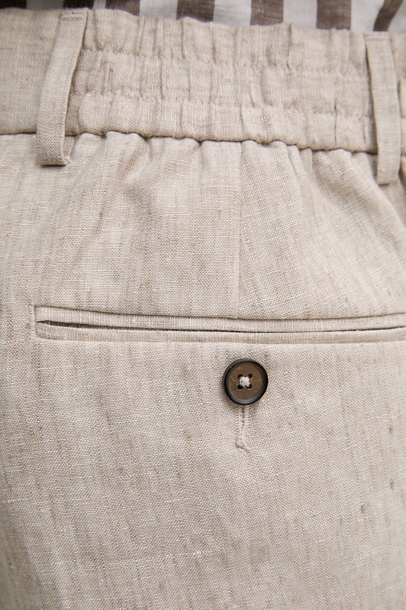 Michael Kors Παντελόνι ανδρικό λινό μπεζ MK0SP01211