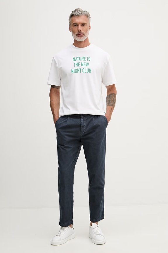 United Colors of Benetton hlače za muškarce 44L0UF068 mornarsko plava SS26